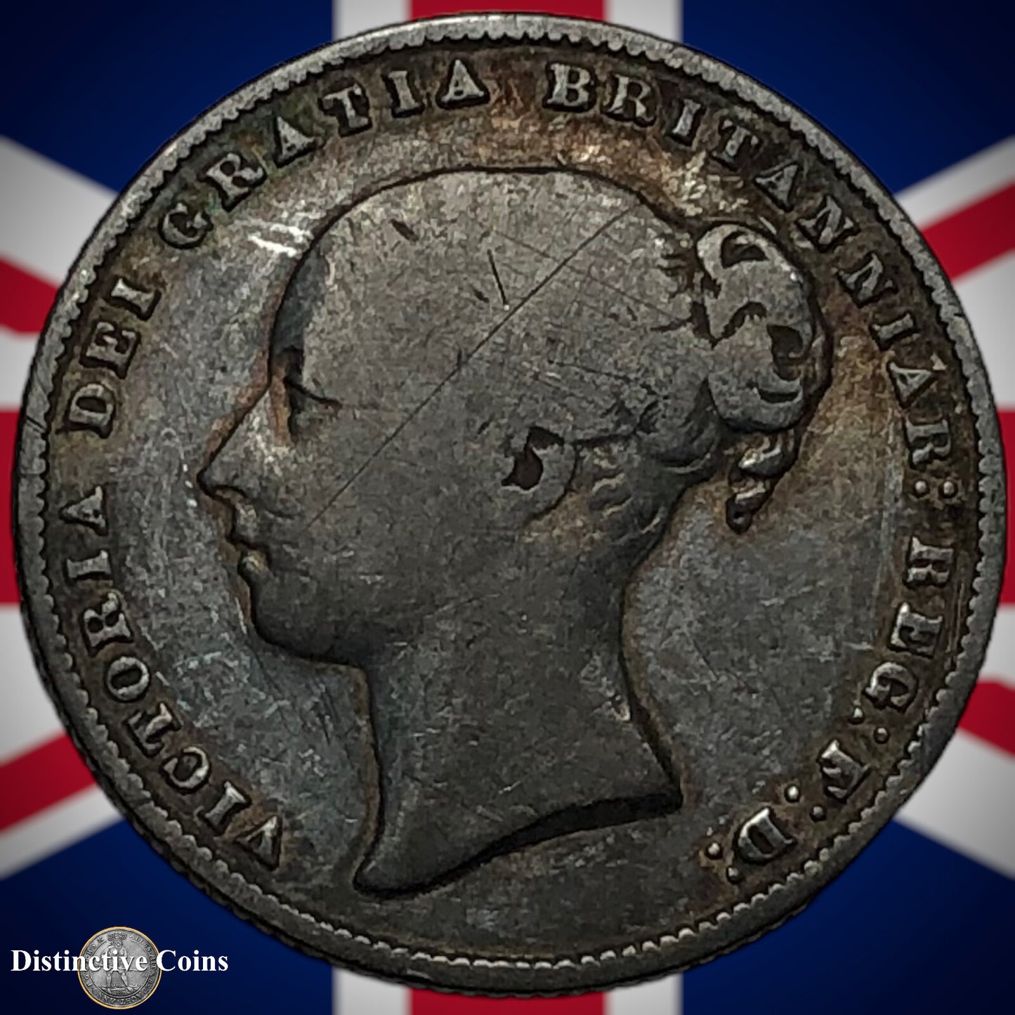 Great Britain 1865 British One Shilling GB0279