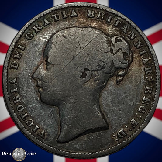 Great Britain 1865 British One Shilling GB0279