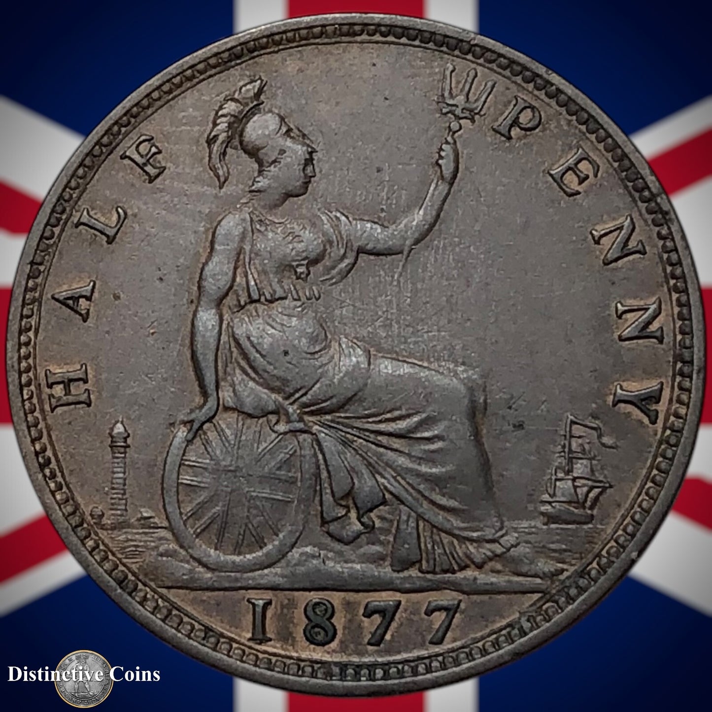 Great Britain 1877 Half Penny 1/2d GB5541