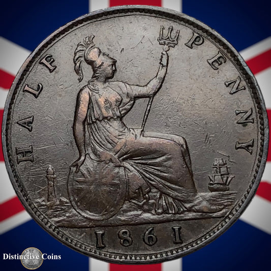 Great Britain 1861 Half Penny 1/2d GB5384
