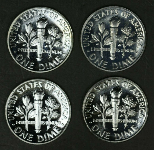 US 1964 Roosevelt Dimes (x4) Proof  A2907
