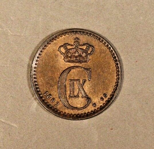 1882 Denmark Ore, Strong Details,  Lightest of Wear  