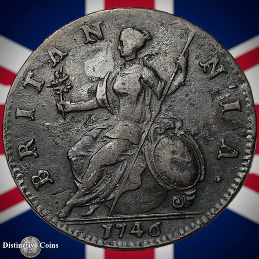 Great Britain 1746 Half Penny 1/2d GB5090