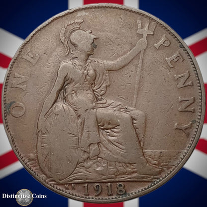 Great Britain 1918 KN Penny 1d GB6887