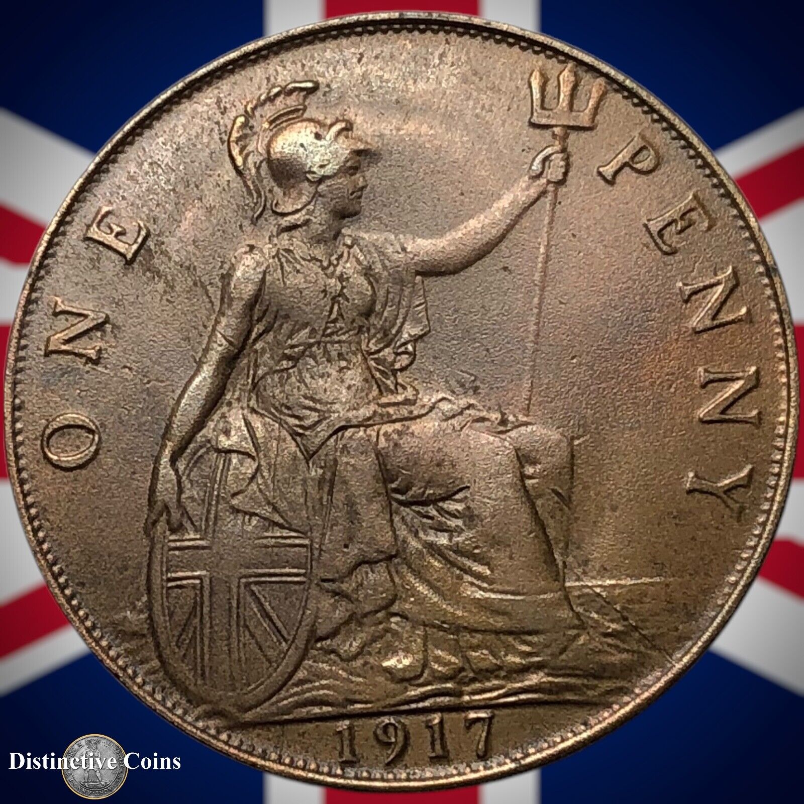 Great Britain 1917 Penny 1d GB6858