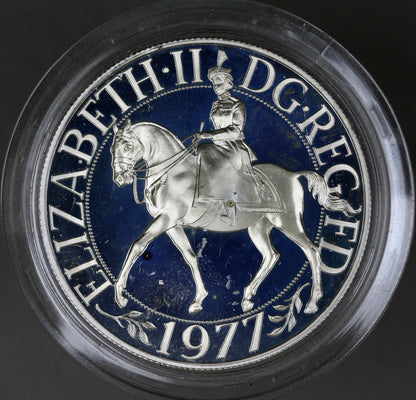 Great Britain 1977 25th Anniversary of Reign New 25 Pence Proof in Capsule A3432