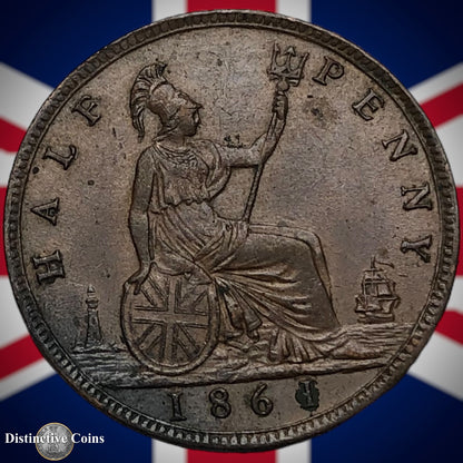 Great Britain 1861 Half Penny 1/2d GB5402