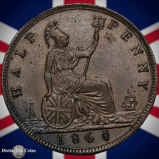 Great Britain 1861 Half Penny 1/2d GB5402