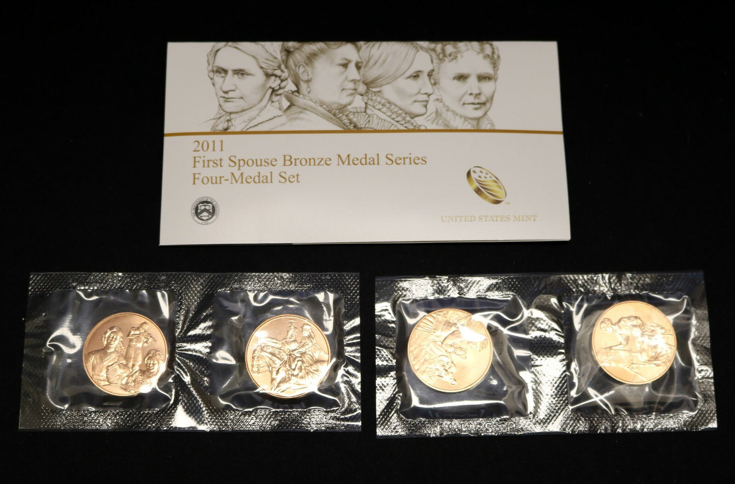 Lot of 3 First Spouse Bronze Medal Series (x2 2010, x1 2011)  B450