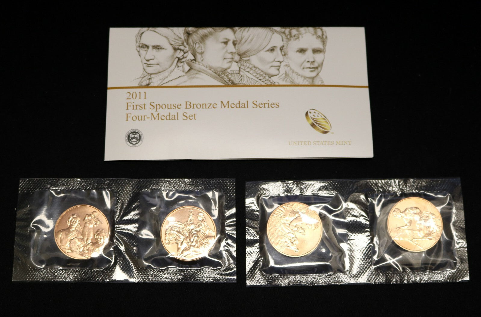 Lot of 3 First Spouse Bronze Medal Series (x2 2010, x1 2011)  B450