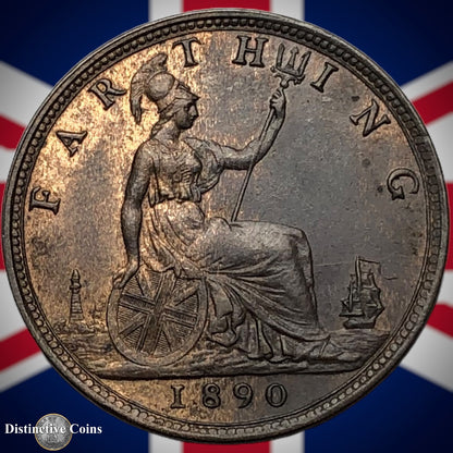 Great Britain 1890 Farthing 1/4d GB4288