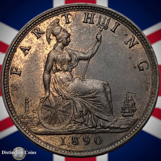 Great Britain 1890 Farthing 1/4d GB4288
