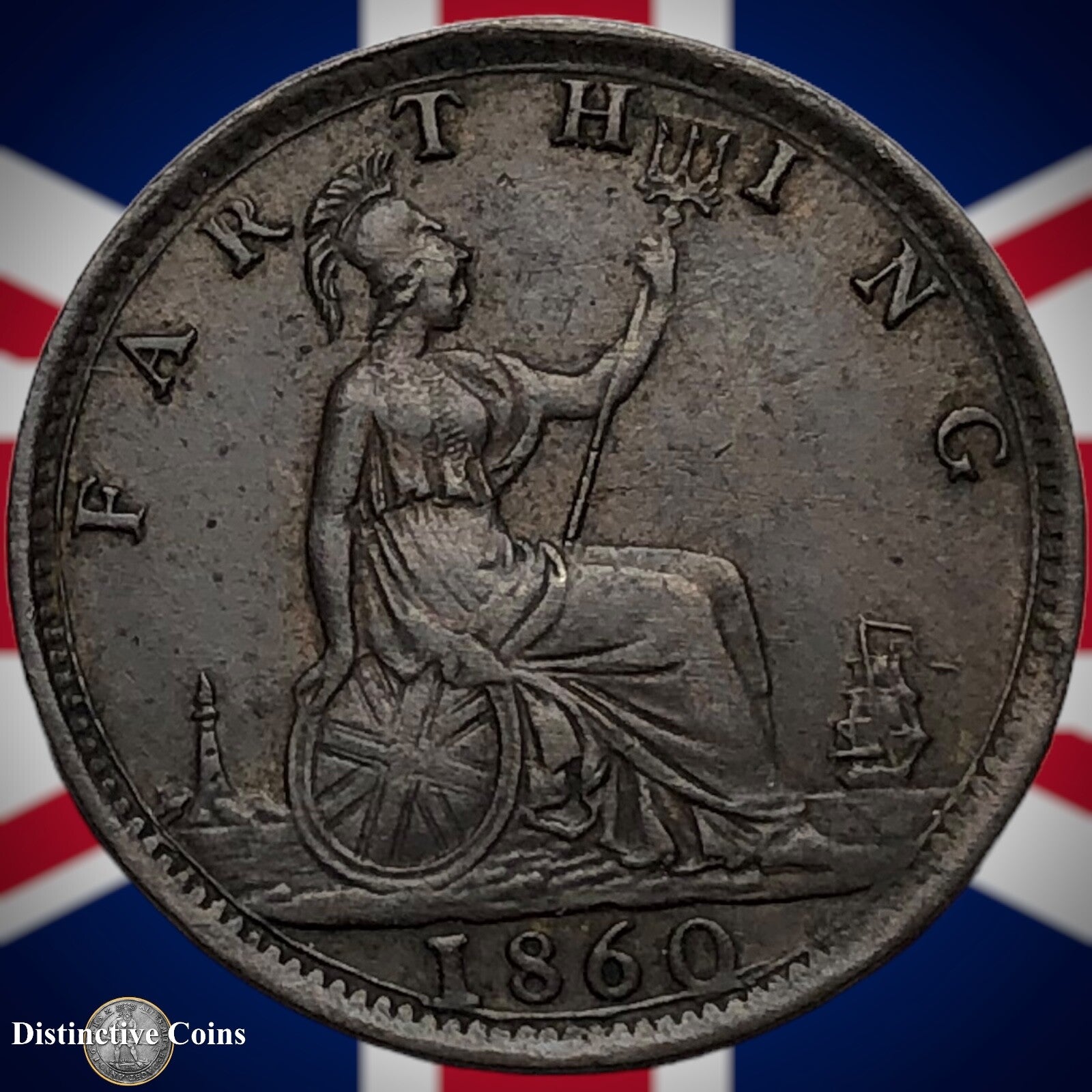 Great Britain 1860 Farthing 1/4d GB3486