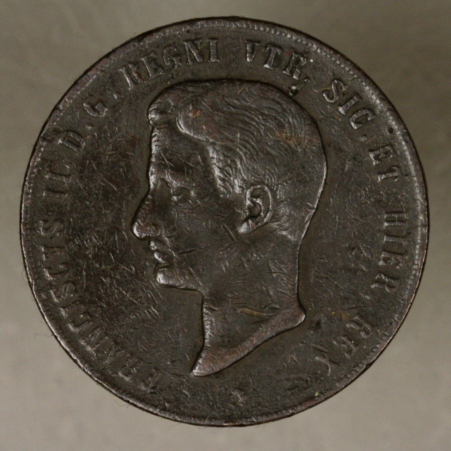 Italy- Naples 1859 10 Tornes VF