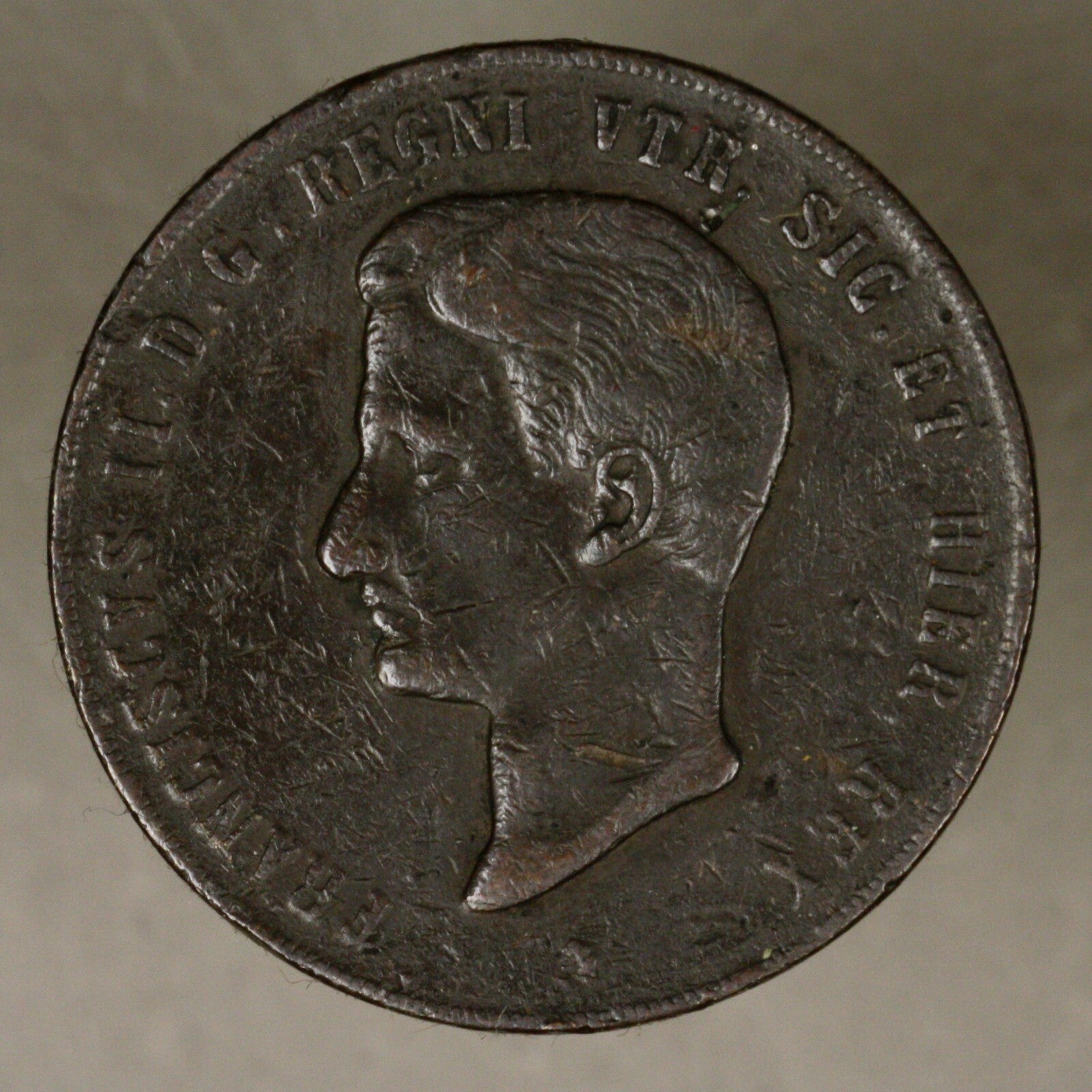 Italy- Naples 1859 10 Tornes VF