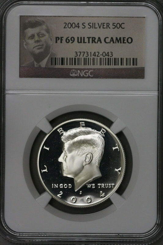 US 2004 S Silver Kennedy Half Dollar NGC PF69 Ultra Cameo  S498