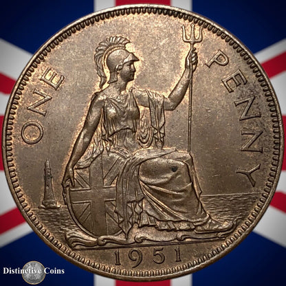 Great Britain 1951 Penny 1d GB7337