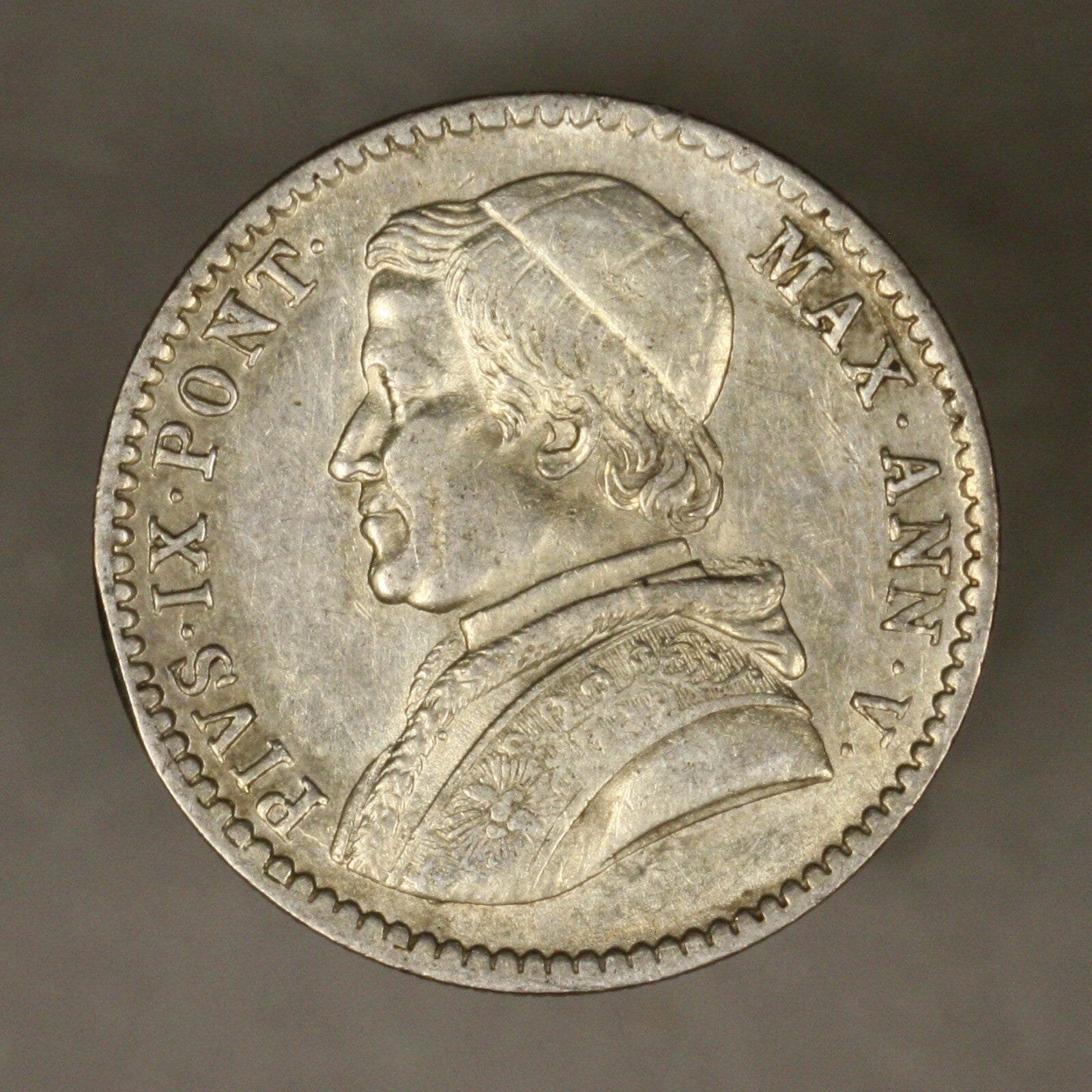 Italy Papal States 1850 R 20 Baiocchi 
