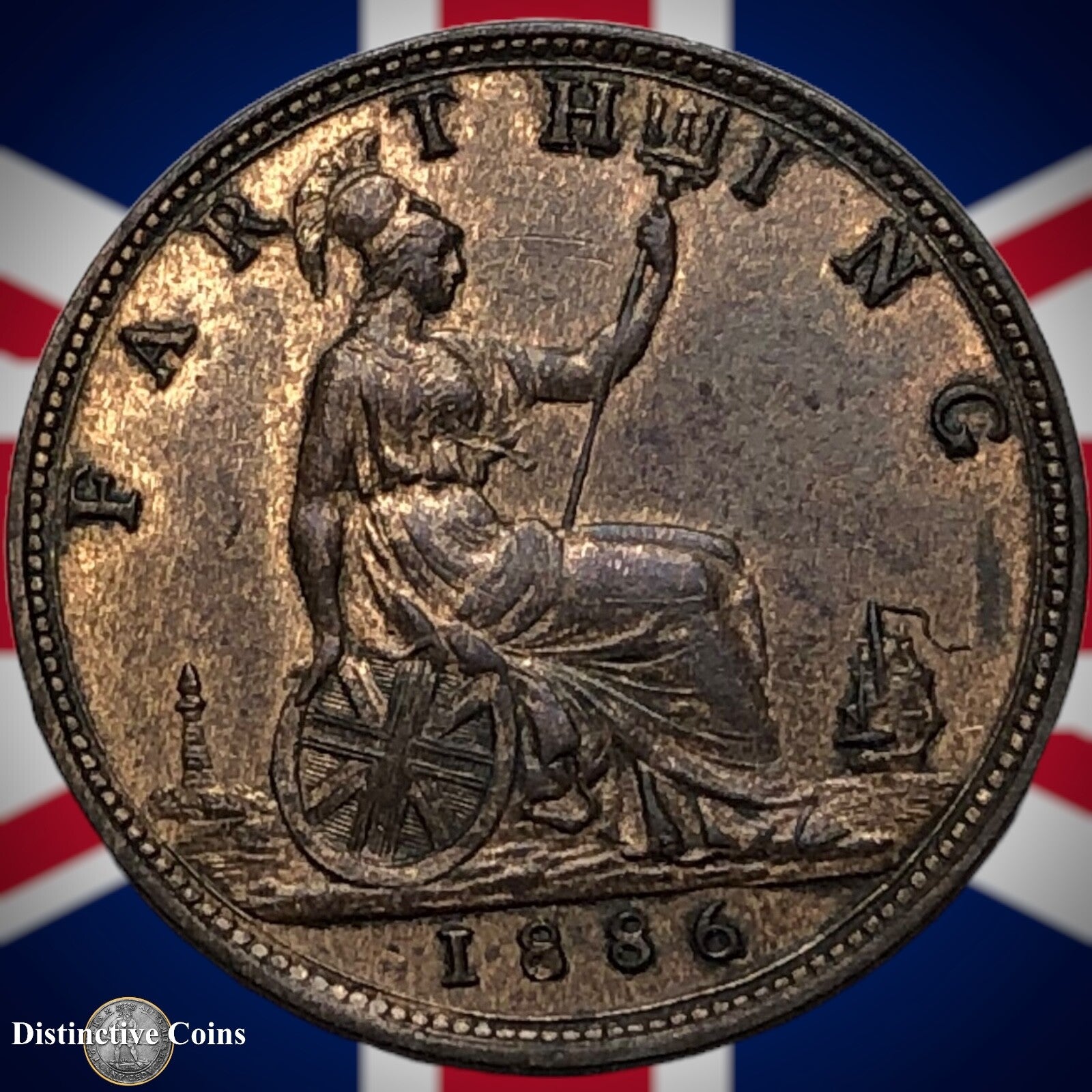 Great Britain 1886 Farthing 1/4d GB4215