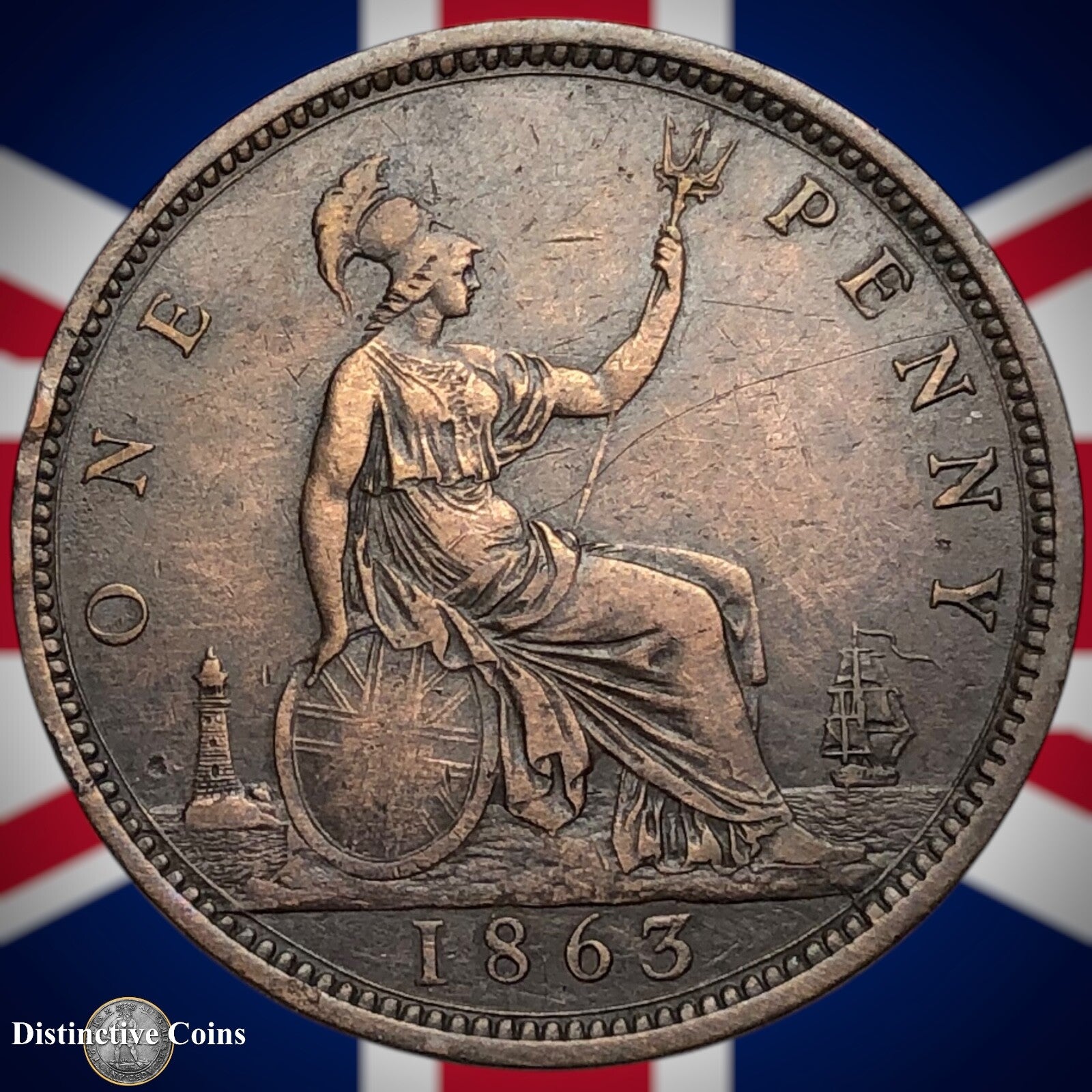 Great Britain 1863 Penny 1d GB6249