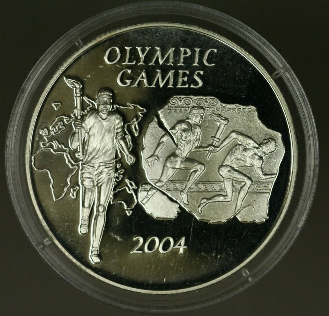 Ghana Silver 500 Sika  2003 Olympic Relay  PROOF  A1576