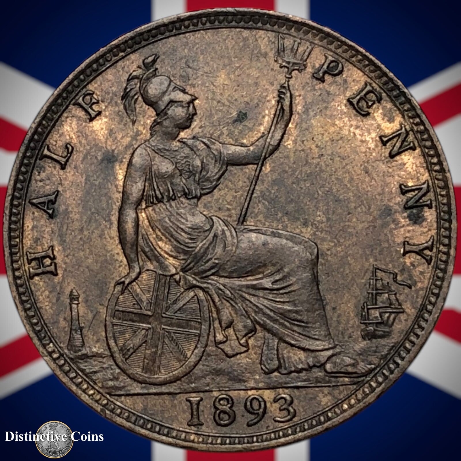 Great Britain 1893 Half Penny 1/2d GB5716