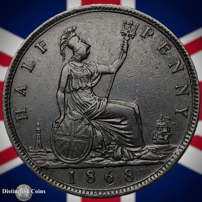 Great Britain 1868 Half Penny 1/2d GB5487