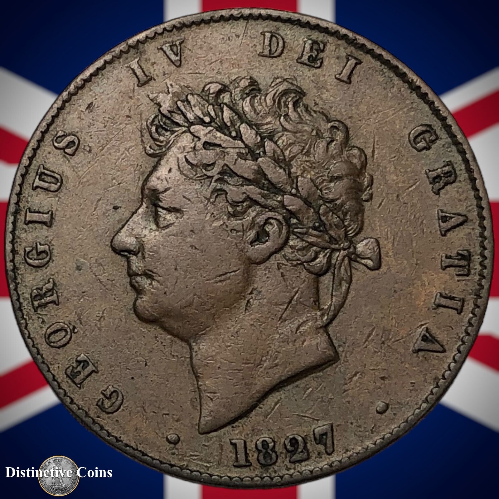 Great Britain 1827 Half Penny 1/2d GB5212
