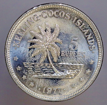 Keeling - Cocos Island 1977 5 Rupees KM# X7 D054