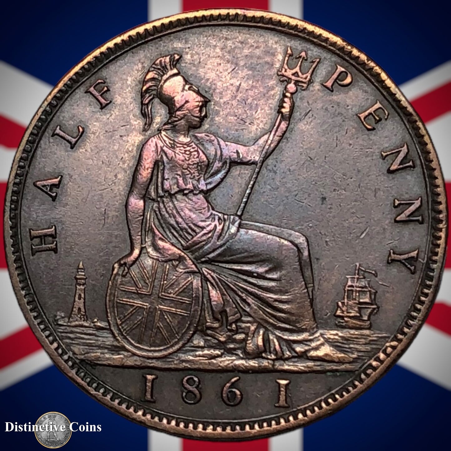 Great Britain 1861 Half Penny 1/2d GB5398