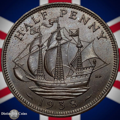 Great Britain 1938 Half Penny 1/2d GB6009