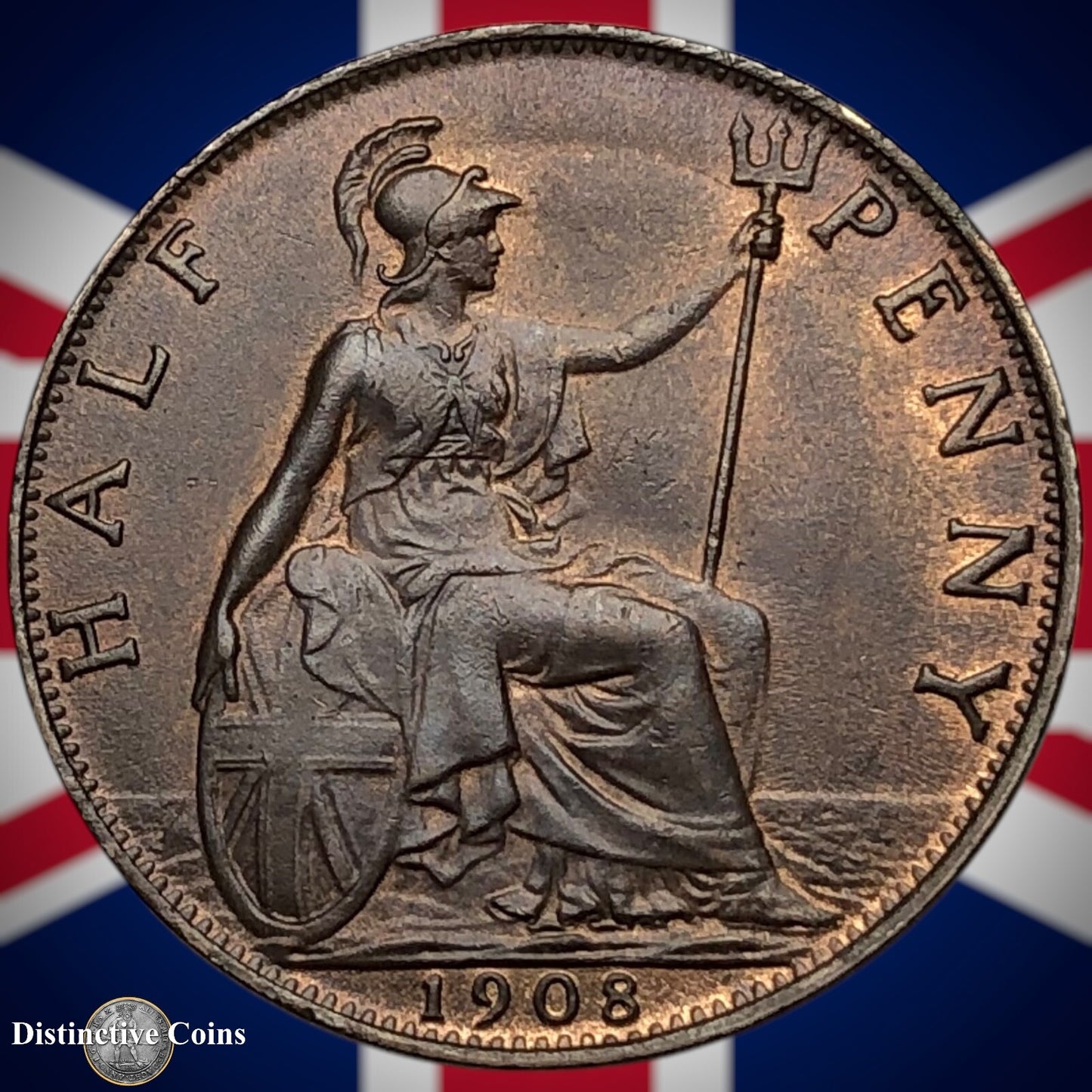 Great Britain 1908 Half Penny 1/2d GB5824