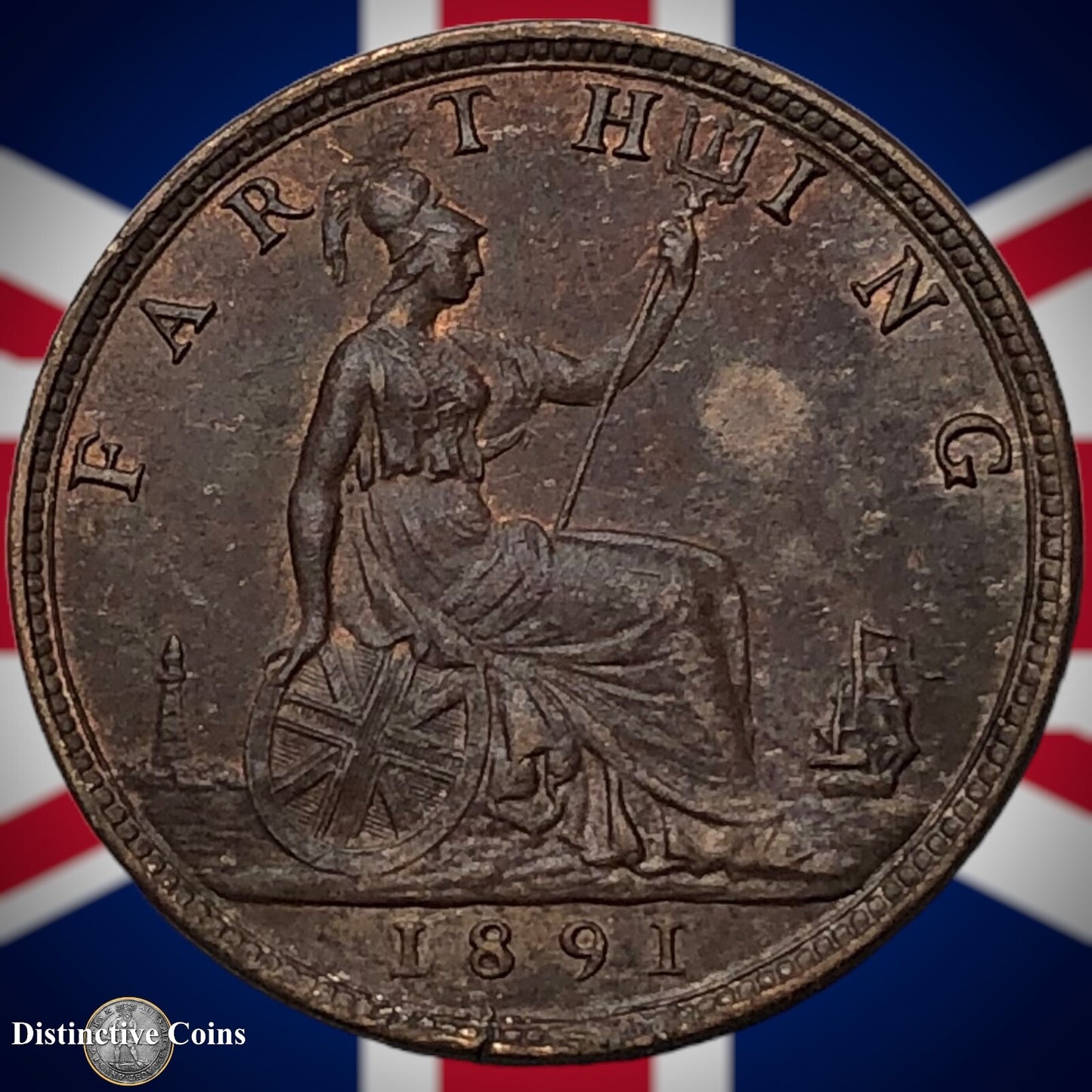 Great Britain 1891 Farthing 1/4d GB4321