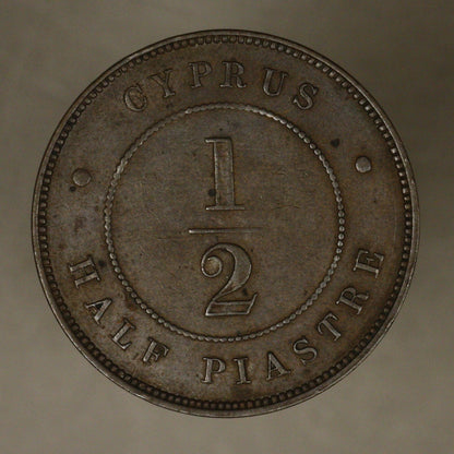 Cyprus 1879 1/2 Half Piastre 