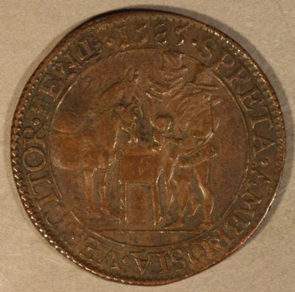 1585 Great Britain Elizabeth I Treaty of Nonesuch Medallion