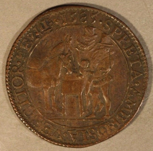 1585 Great Britain Elizabeth I Treaty of Nonesuch Medallion