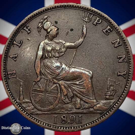 Great Britain 1891 Half Penny 1/2d GB5679