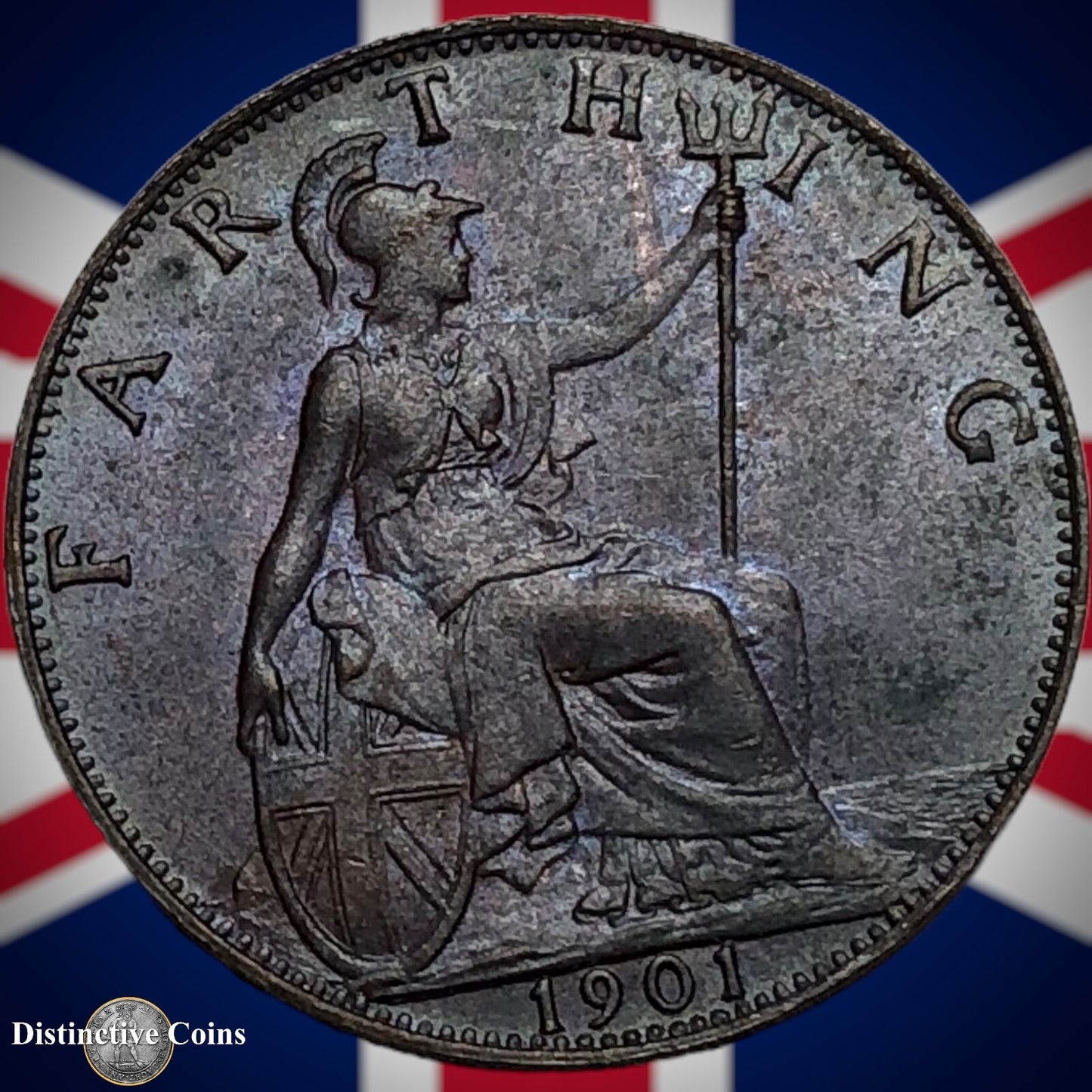 Great Britain 1901 Farthing 1/4d GB4493