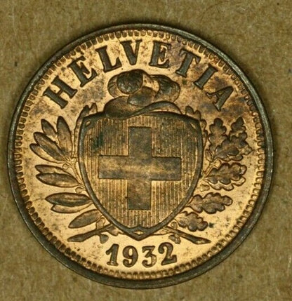 Switzerland 2 Rappen 1932  UNC  A658
