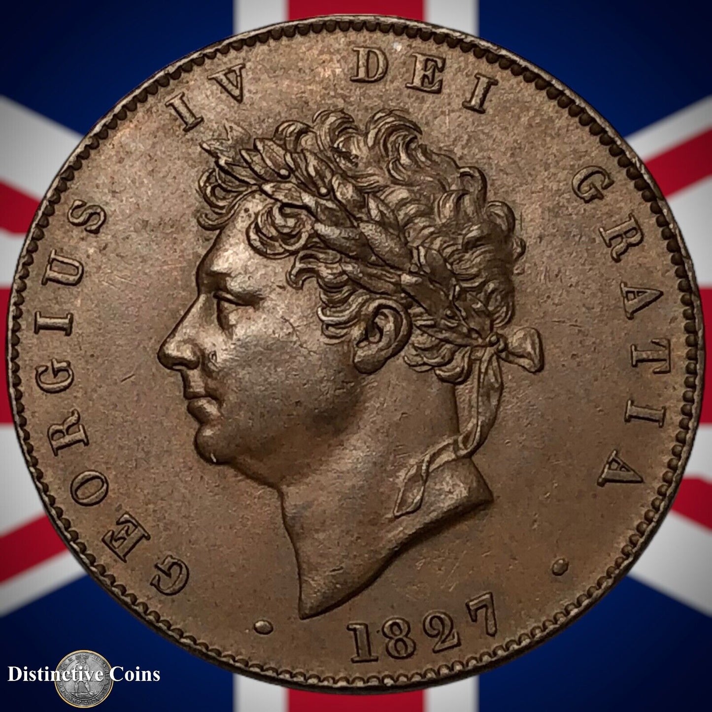 Great Britain 1827 Half Penny 1/2d GB5222
