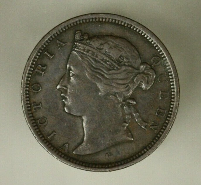 Straits Settlements 1/2 Cent 1872-H  nice details  Victoria   A921