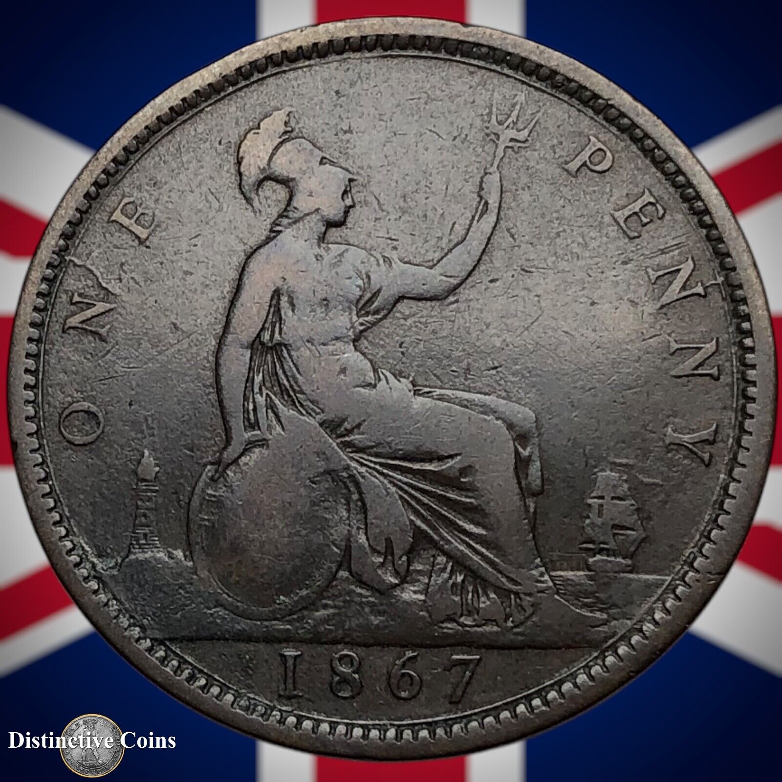 Great Britain 1867 Penny 1d GB6295