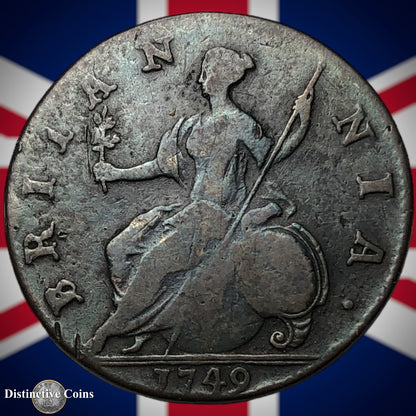 Great Britain 1749 Half Penny 1/2d GB5092