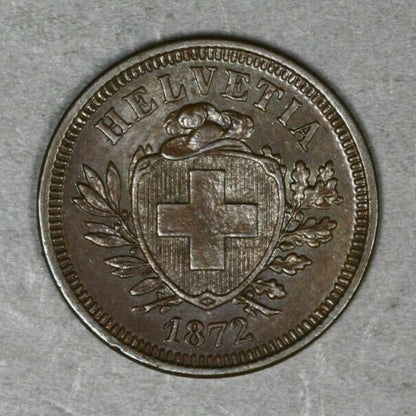 Switzerland 1872 Rappen Brn Unc  A3039