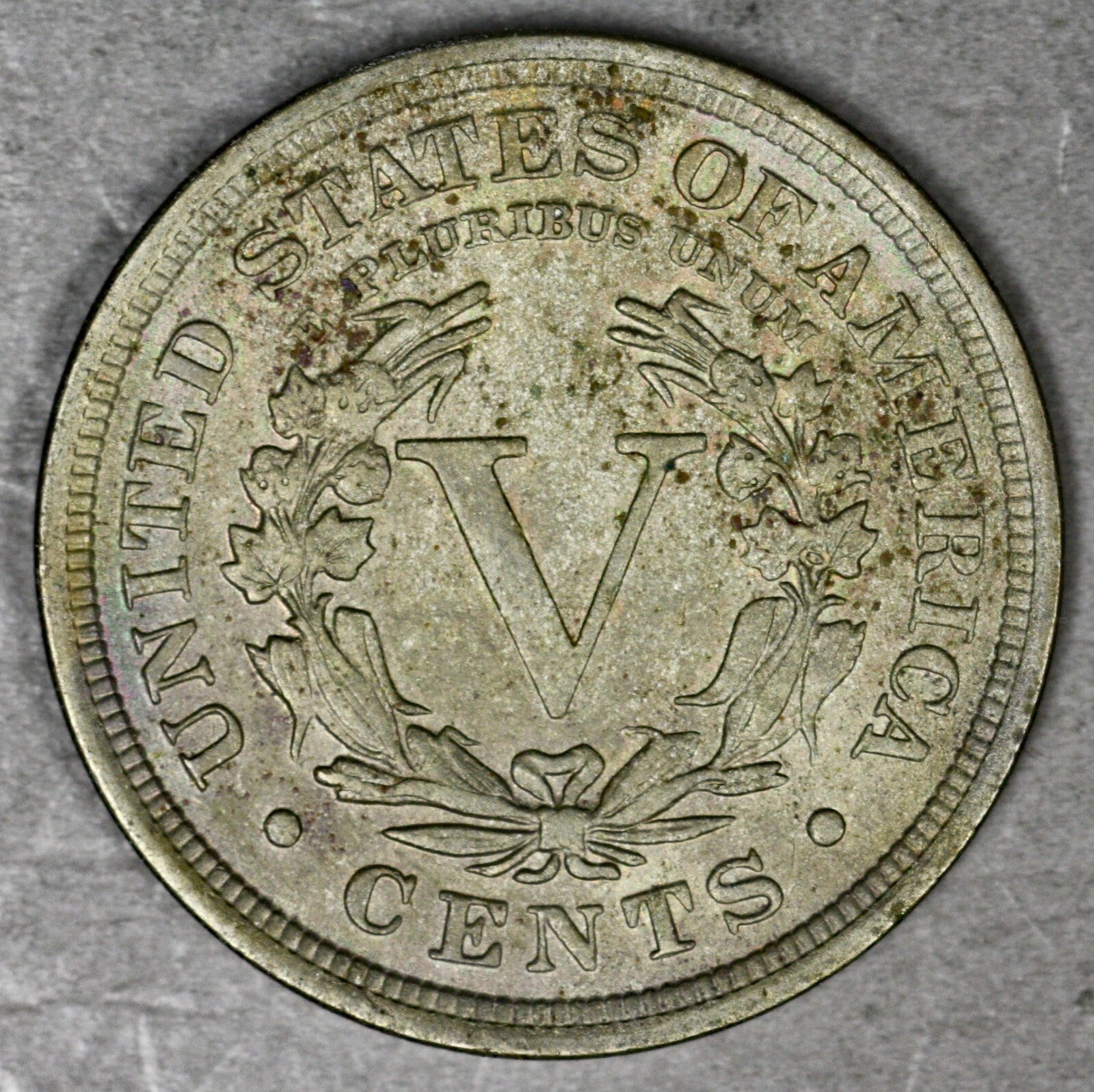 US 1910 Liberty Nickel Some Red/Green Toning  A3319