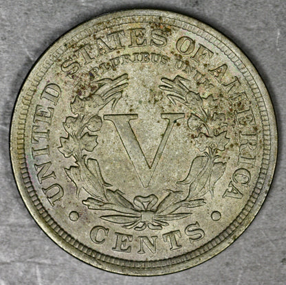 US 1910 Liberty Nickel Some Red/Green Toning  A3319