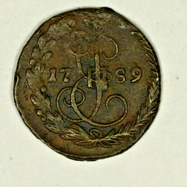 Russia  Copper Denga 1789 EM  AU   A1486