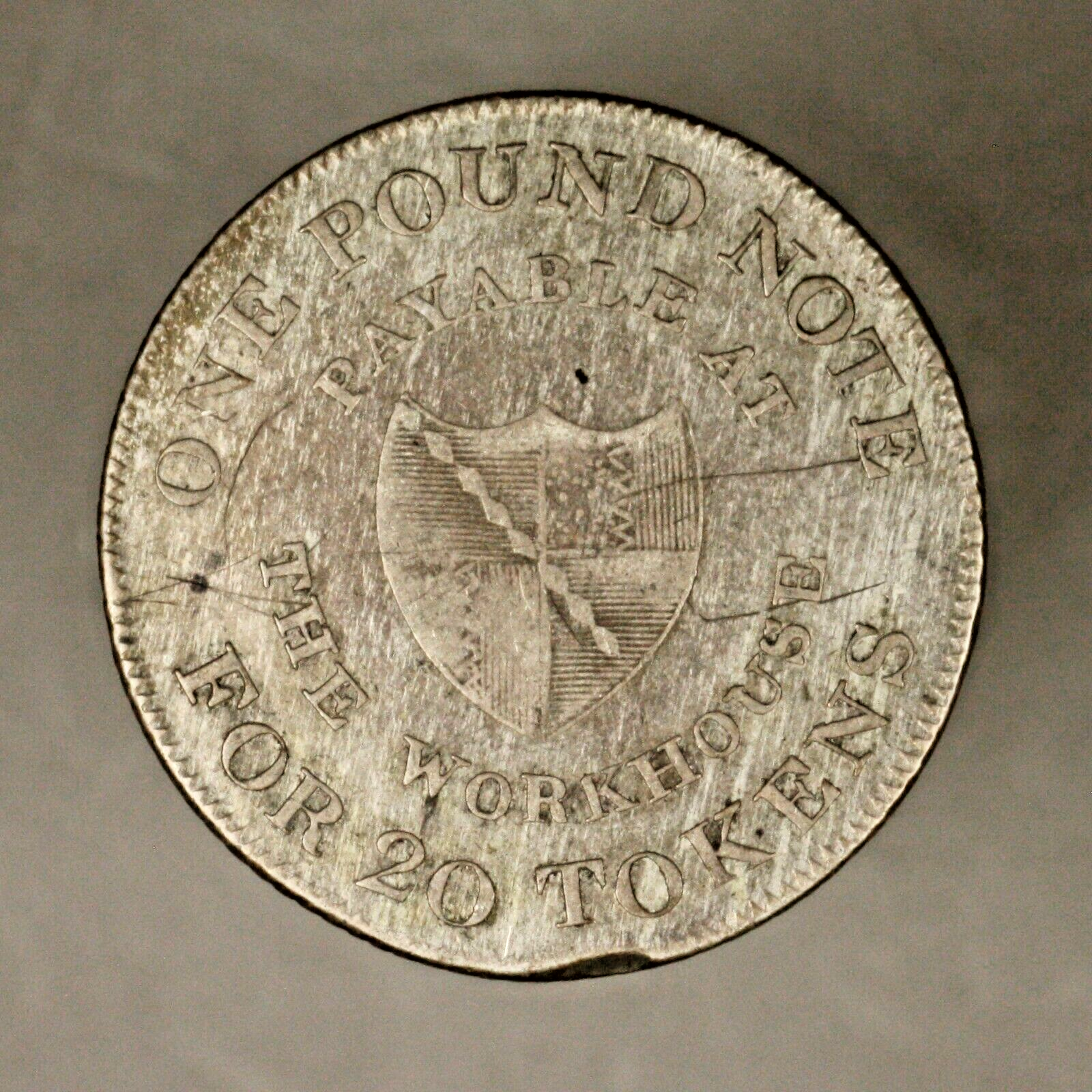 Warwickshire Birmingham 1811 Shilling VF payable at workhouse