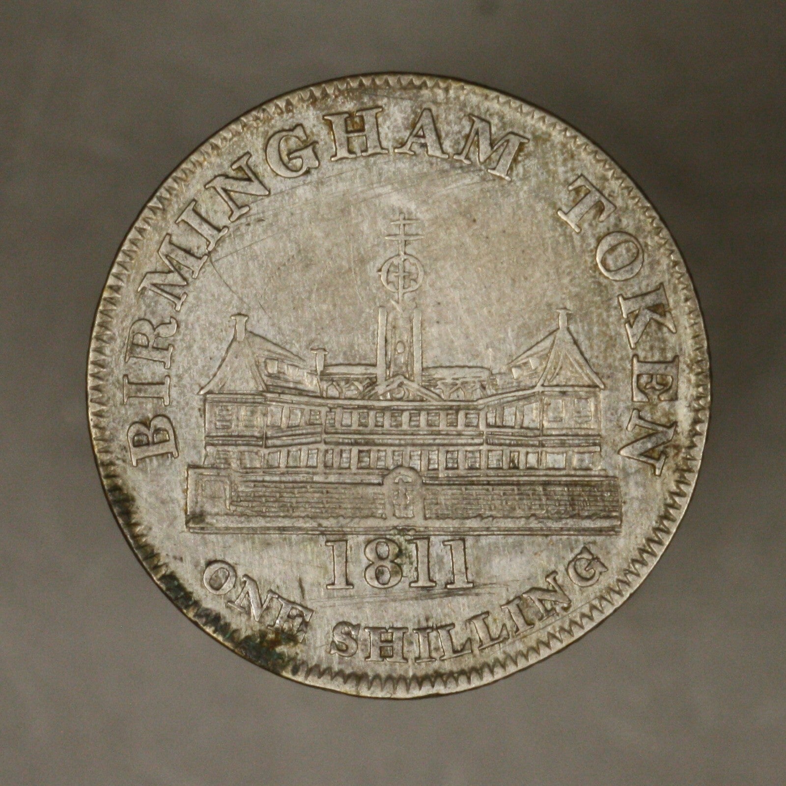 Warwickshire Birmingham 1811 Shilling VF payable at workhouse