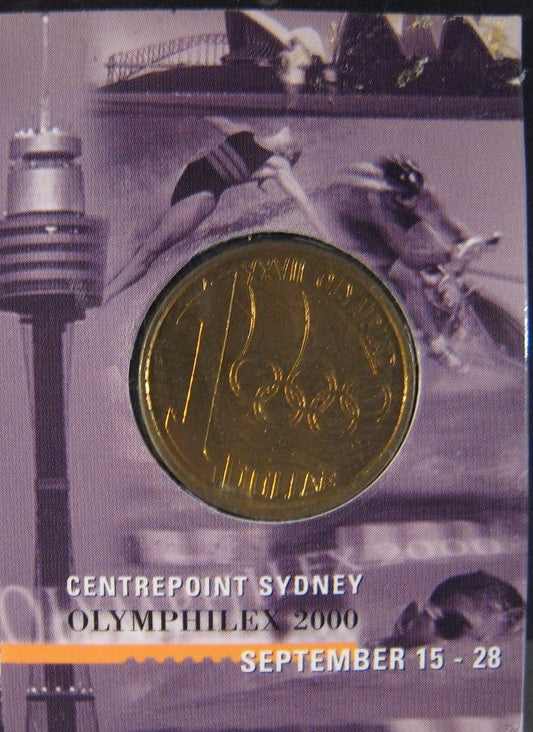 2000 Australia Olymphilex XXVI Edge Lettered Dollar UNC 